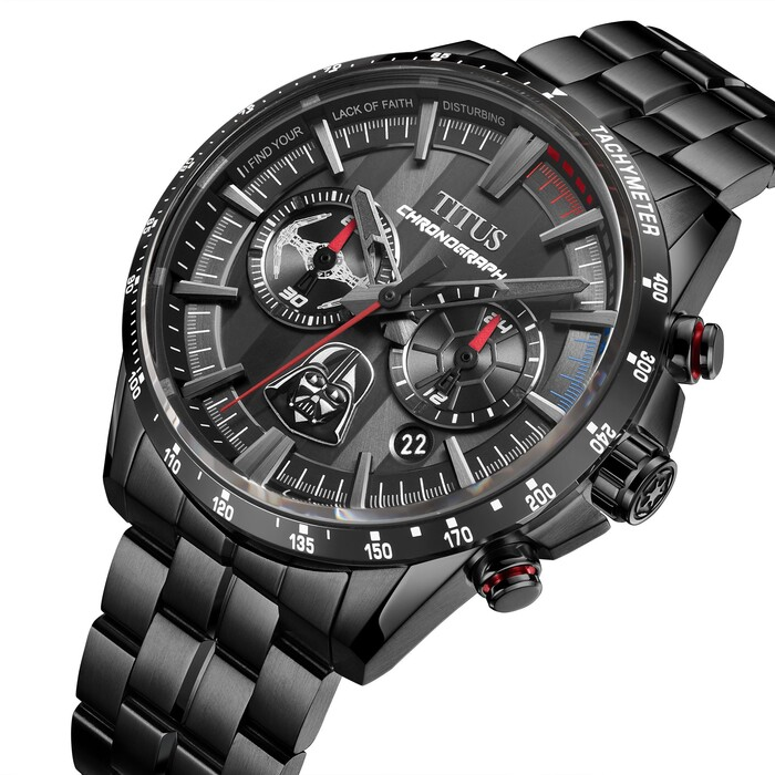 [Men] Solvil et Titus x Star Wars 「Darth Vader」Limited Edition Chronograph Quartz Stainless Steel Watch [W06-03365-003]