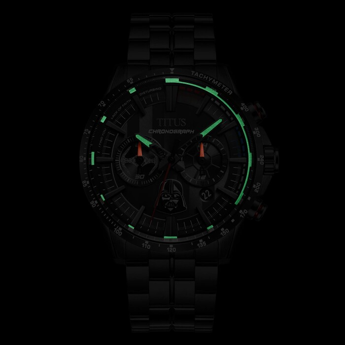 [Men] Solvil et Titus x Star Wars 「Darth Vader」Limited Edition Chronograph Quartz Stainless Steel Watch [W06-03365-003]