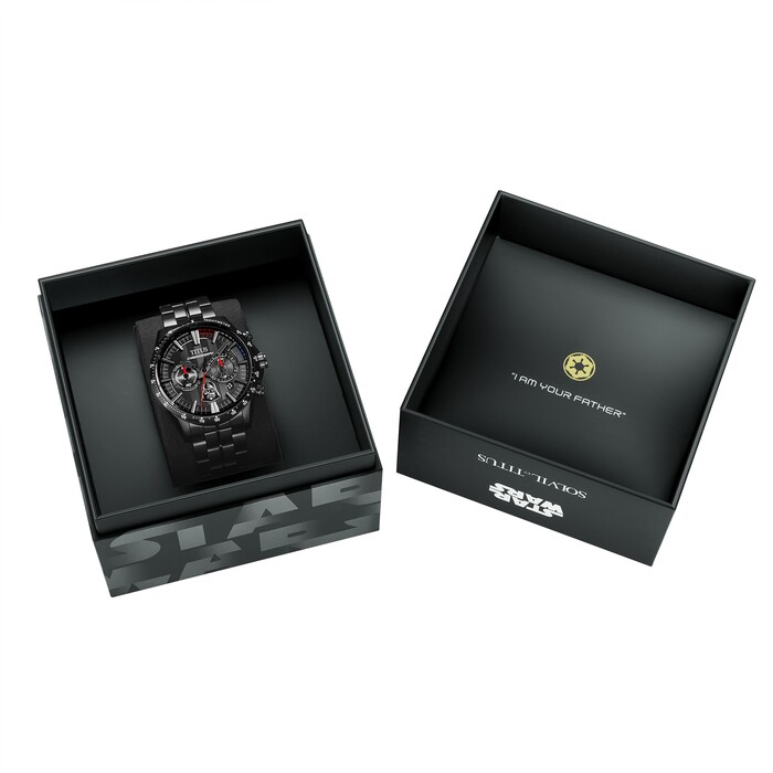 [Men] Solvil et Titus x Star Wars 「Darth Vader」Limited Edition Chronograph Quartz Stainless Steel Watch [W06-03365-003]