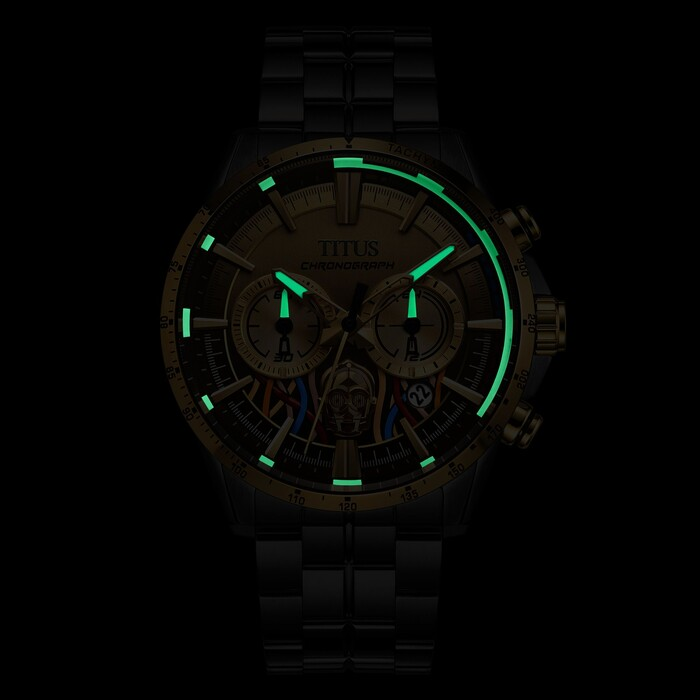 [MEN] Solvil et Titus x Star Wars 「C-3PO」Limited Edition Chronograph Quartz Stainless Steel Watch [W06-03365-004]