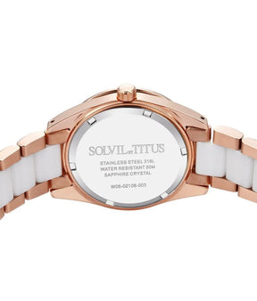 [WOMEN] Perse Multi-Function Quartz Stainless Steel with Ceramic Watch [W06-02108-003]