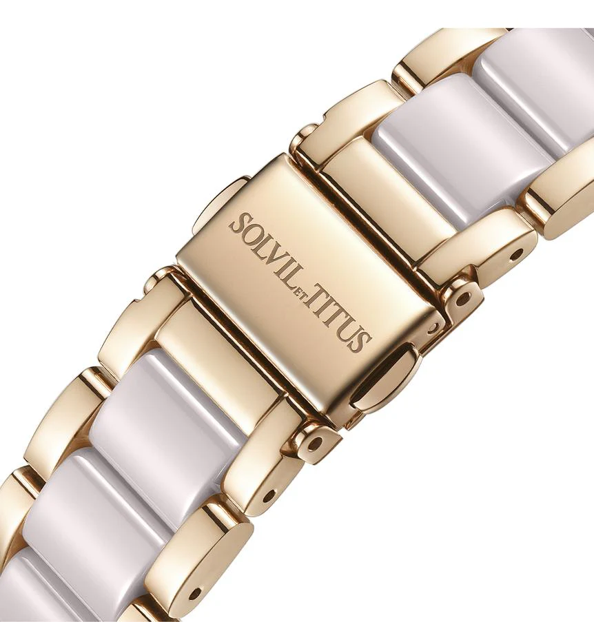[WOMEN] Perse Multi-Function Quartz Stainless Steel With Ceramic Watch [W06-02108-011]