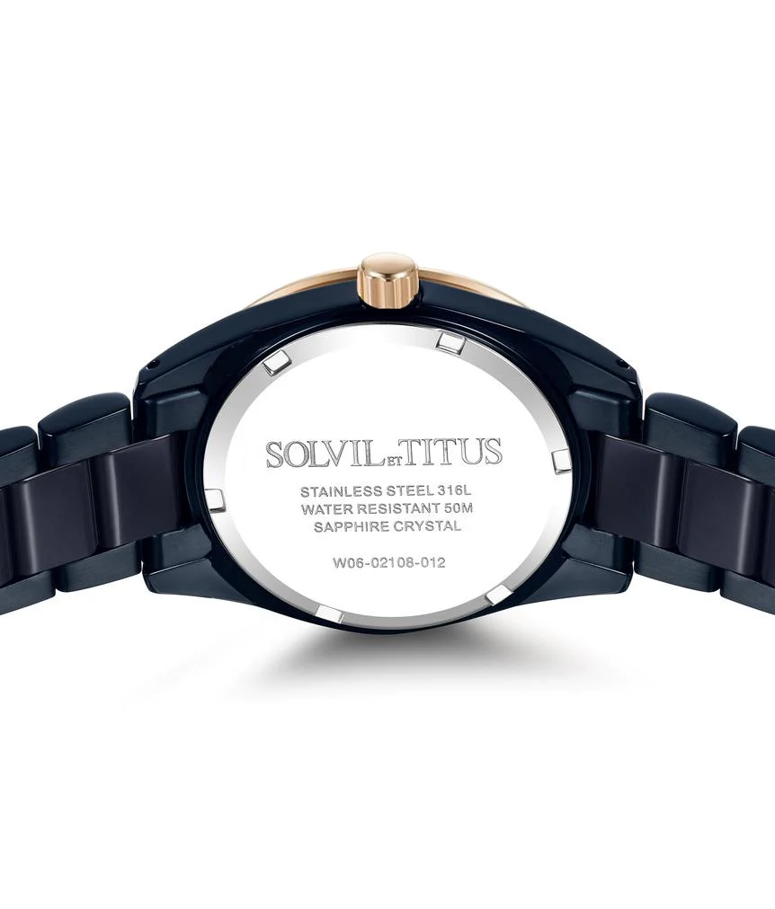[WOMEN] Perse Multi-Function Quartz Stainless Steel With Ceramic Watch [W06-02108-012]