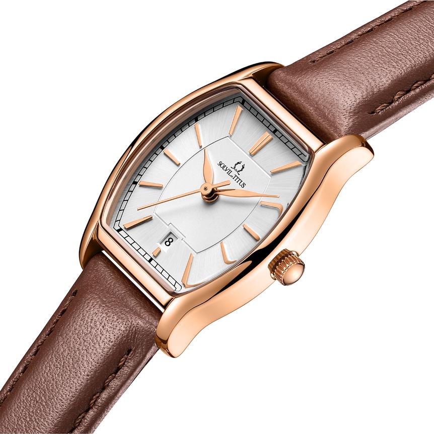 [WOMEN] Barista 3 Hands Date Quartz Leather Watch [W06-02825-010]