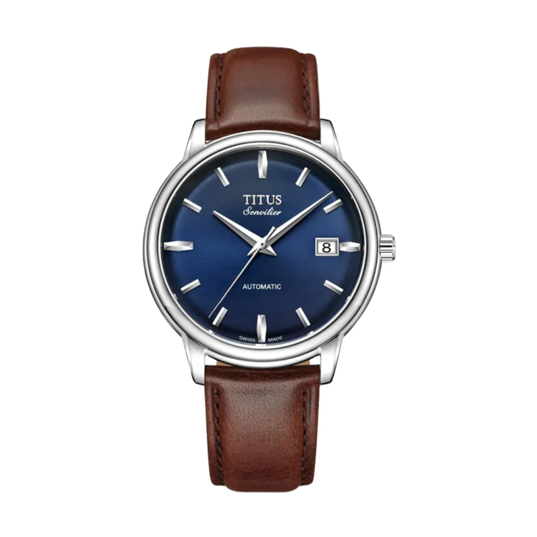 [MEN] Sonvilier 3 Hands Date Automatic Leather Watch [W06-02939-007]