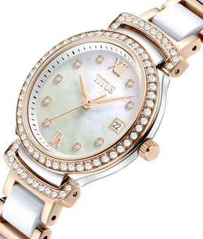 [WOMEN] Fair Lady 3 Hands Date Quartz Stainless Steel With Ceramic Watch [W06-03139-002]