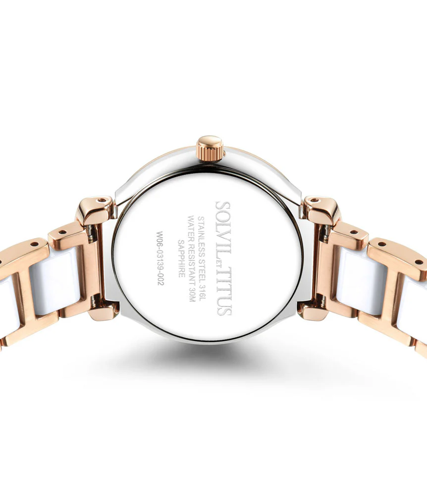 [WOMEN] Fair Lady 3 Hands Date Quartz Stainless Steel With Ceramic Watch [W06-03139-002]