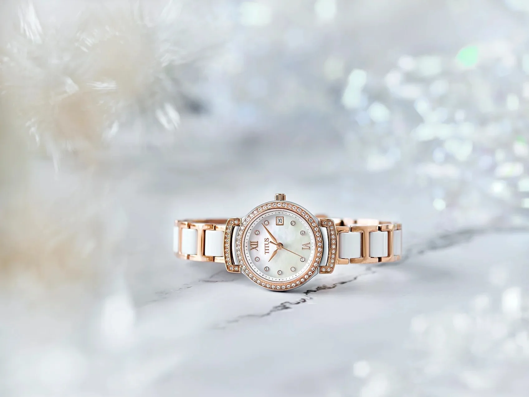 [WOMEN] Fair Lady 3 Hands Date Quartz Stainless Steel With Ceramic Watch [W06-03139-002]