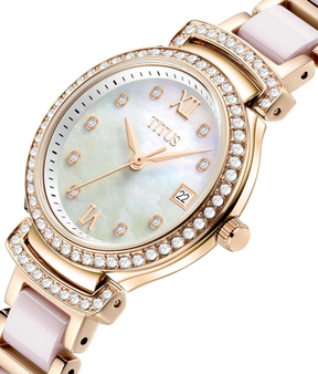 [WOMEN] Fair Lady 3 Hands Date Quartz Stainless Steel with Ceramic Watch [W06-03139-004]