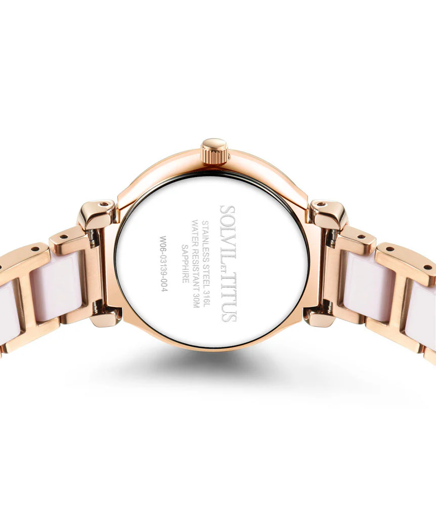 [WOMEN] Fair Lady 3 Hands Date Quartz Stainless Steel with Ceramic Watch [W06-03139-004]