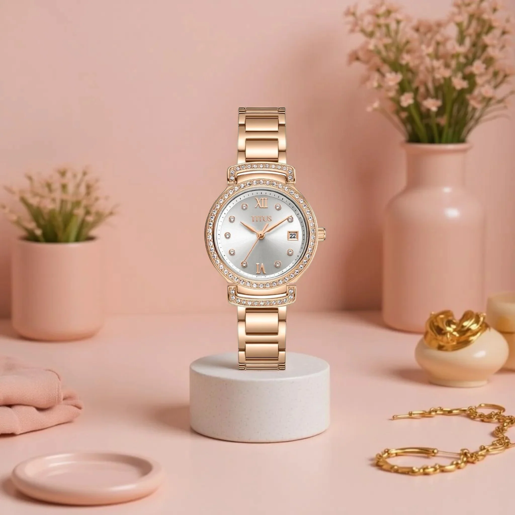 [WOMEN] Fair Lady 3 Hands Date Quartz Stainless Steel Watch [W06-03139-008]