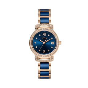 [WOMEN] Fair Lady 3 Hands Date Quartz Stainless Steel With Ceramic Watch [W06-03139-009]
