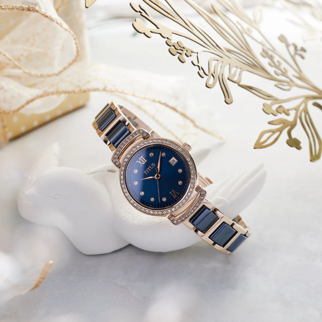 [WOMEN] Fair Lady 3 Hands Date Quartz Stainless Steel With Ceramic Watch [W06-03139-009]