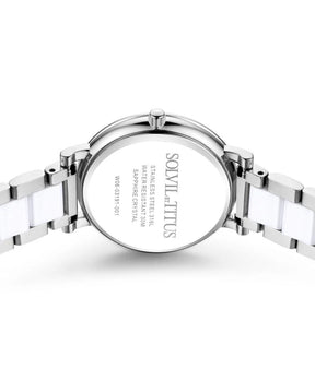 [WOMEN] Chandelier 3 Hands Date Quartz Stainless Steel With Ceramic Watch [W06-03191-001]