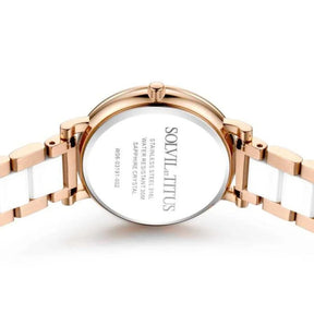 [WOMEN] Chandelier 3 Hands Date Quartz Stainless Steel With Ceramic Watch [W06-03191-002]