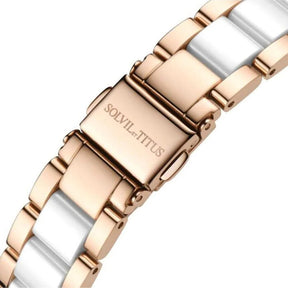 [WOMEN] Chandelier 3 Hands Date Quartz Stainless Steel With Ceramic Watch [W06-03191-002]