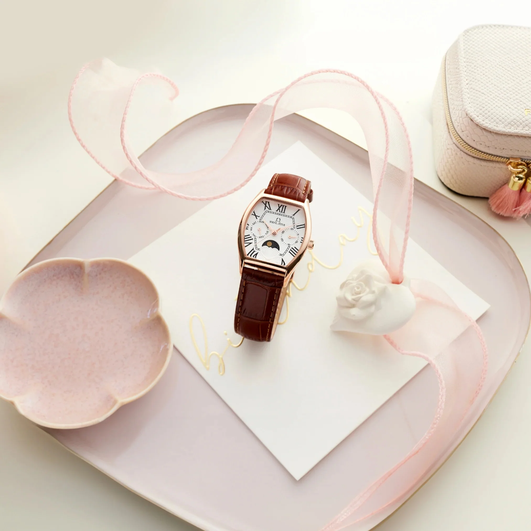 [WOMEN] Barista Multi-Function Quartz Leather Watch [W06-03220-003]