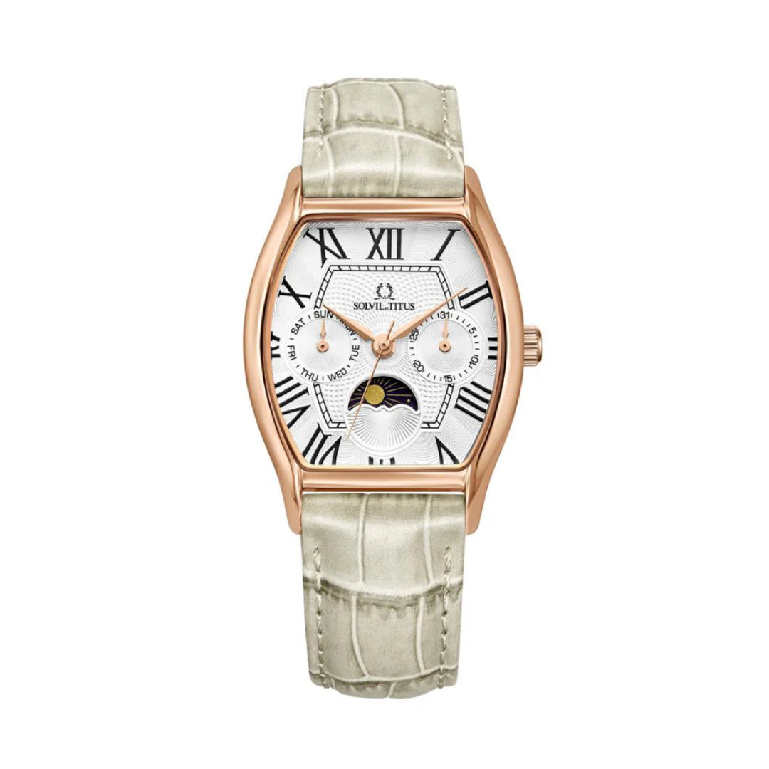 [WOMEN] Barista Multi-Function Day/Night Quartz Leather Watch [W06-03220-009]