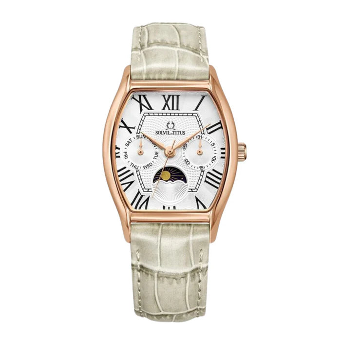 [WOMEN] Barista Multi-Function Day/Night Quartz Leather Watch [W06-03220-009]