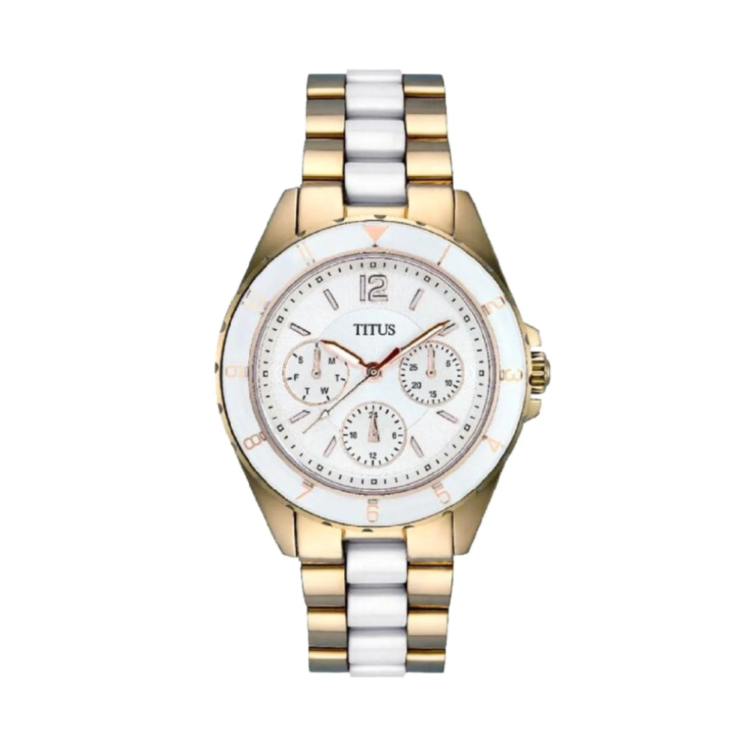 [WOMEN] Perse Multi-Function Quartz Stainless Steel With Ceramic Watch [W06-03248-002]