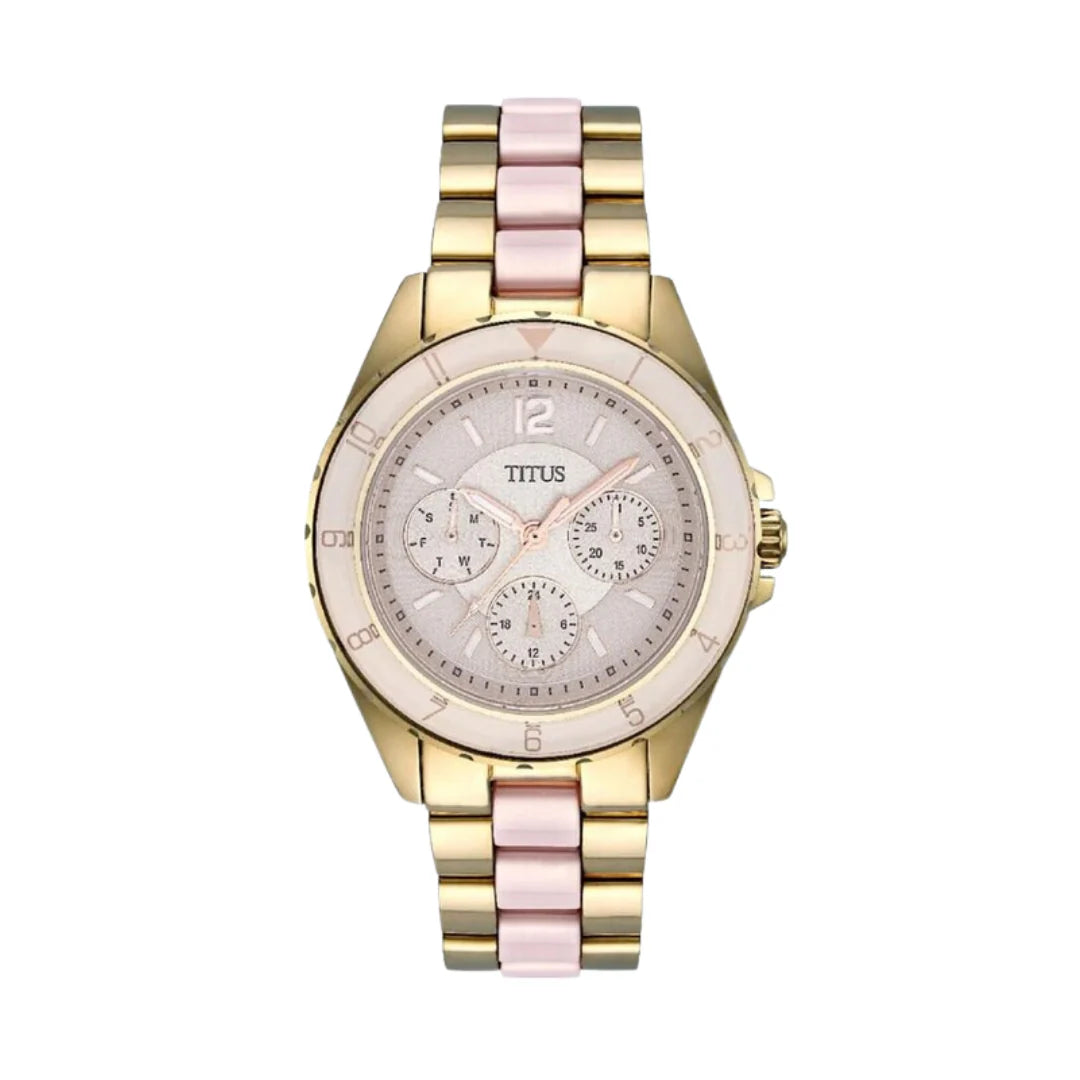 [WOMEN] Perse Multi-Function Quartz Stainless Steel With Ceramic Watch [W06-03248-003]