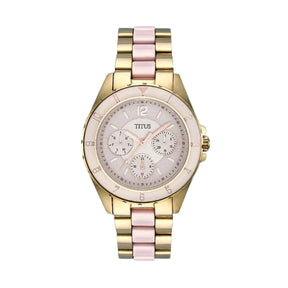 [WOMEN] Perse Multi-Function Quartz Stainless Steel With Ceramic Watch [W06-03248-003]