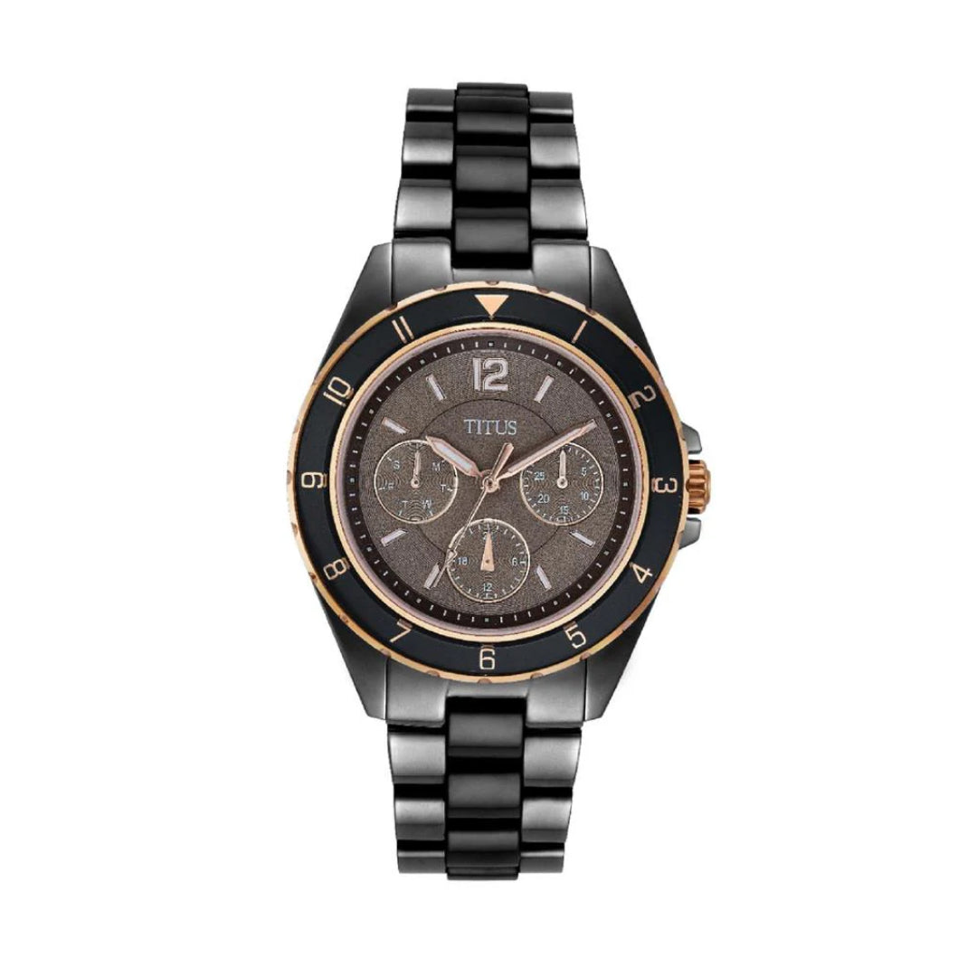 [WOMEN] Perse Multi-Function Quartz Stainless Steel With Ceramic Watch [W06-03248-005]