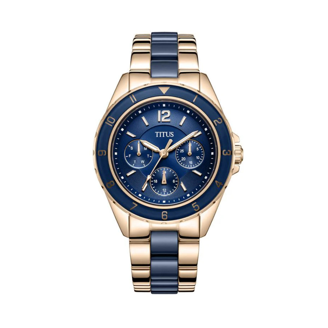 [WOMEN] Perse Multi-Function Quartz Stainless Steel With Ceramic Watch [W06-03248-007]