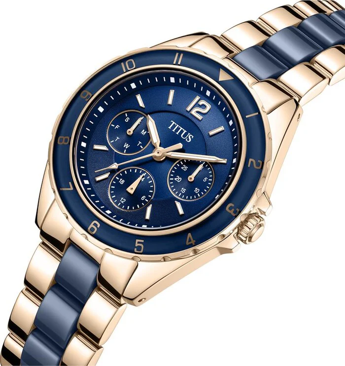 [WOMEN] Perse Multi-Function Quartz Stainless Steel With Ceramic Watch [W06-03248-007]