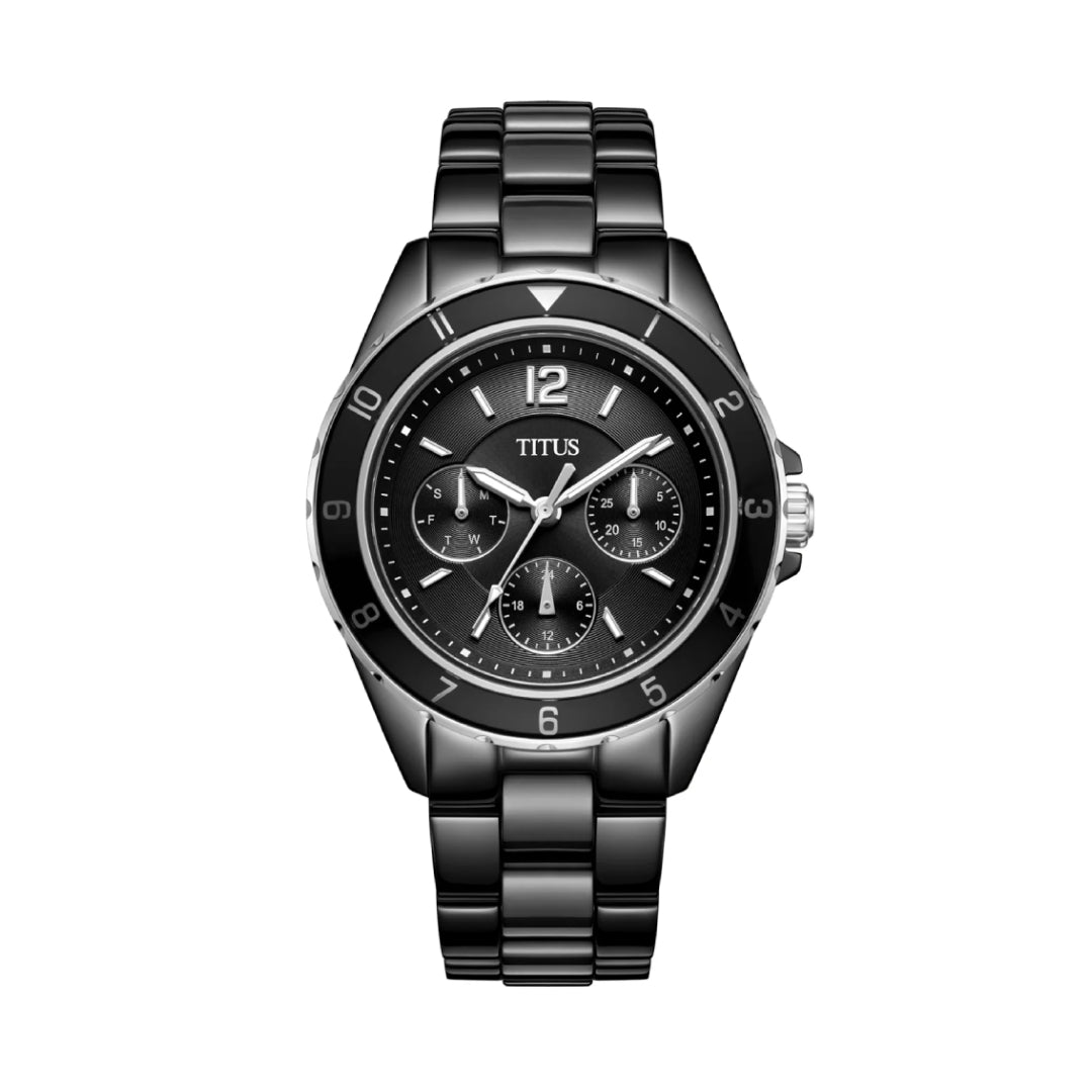 [WOMEN] Perse Multi-Function Quartz Stainless Steel With Ceramic Watch [W06-03248-008]