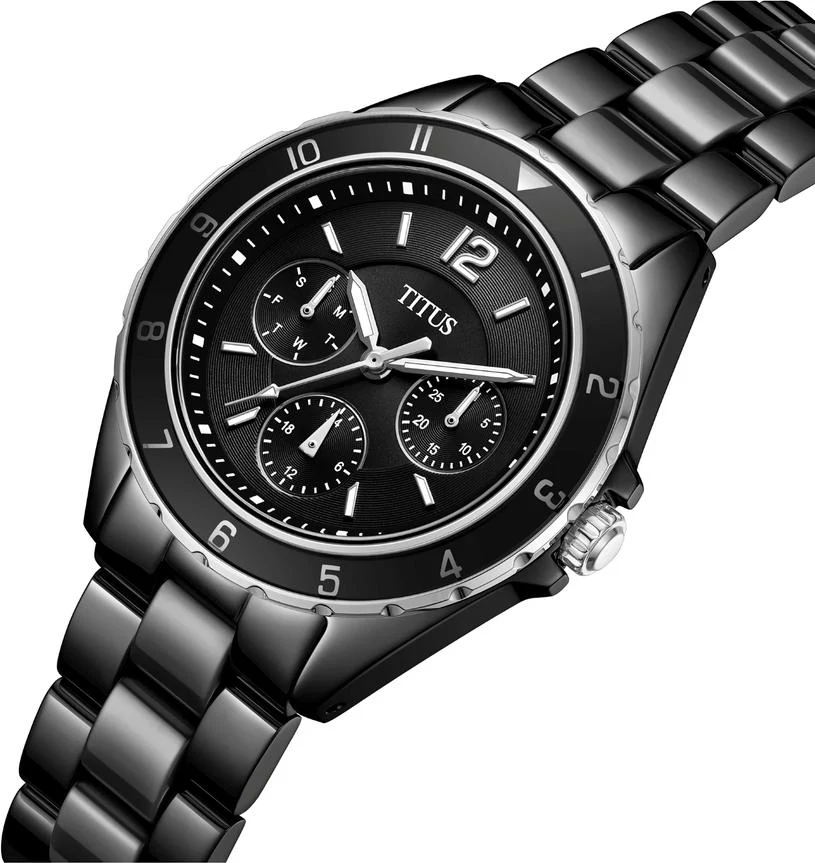 [WOMEN] Perse Multi-Function Quartz Stainless Steel With Ceramic Watch [W06-03248-008]