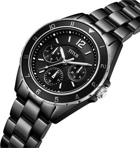 [WOMEN] Perse Multi-Function Quartz Stainless Steel With Ceramic Watch [W06-03248-008]