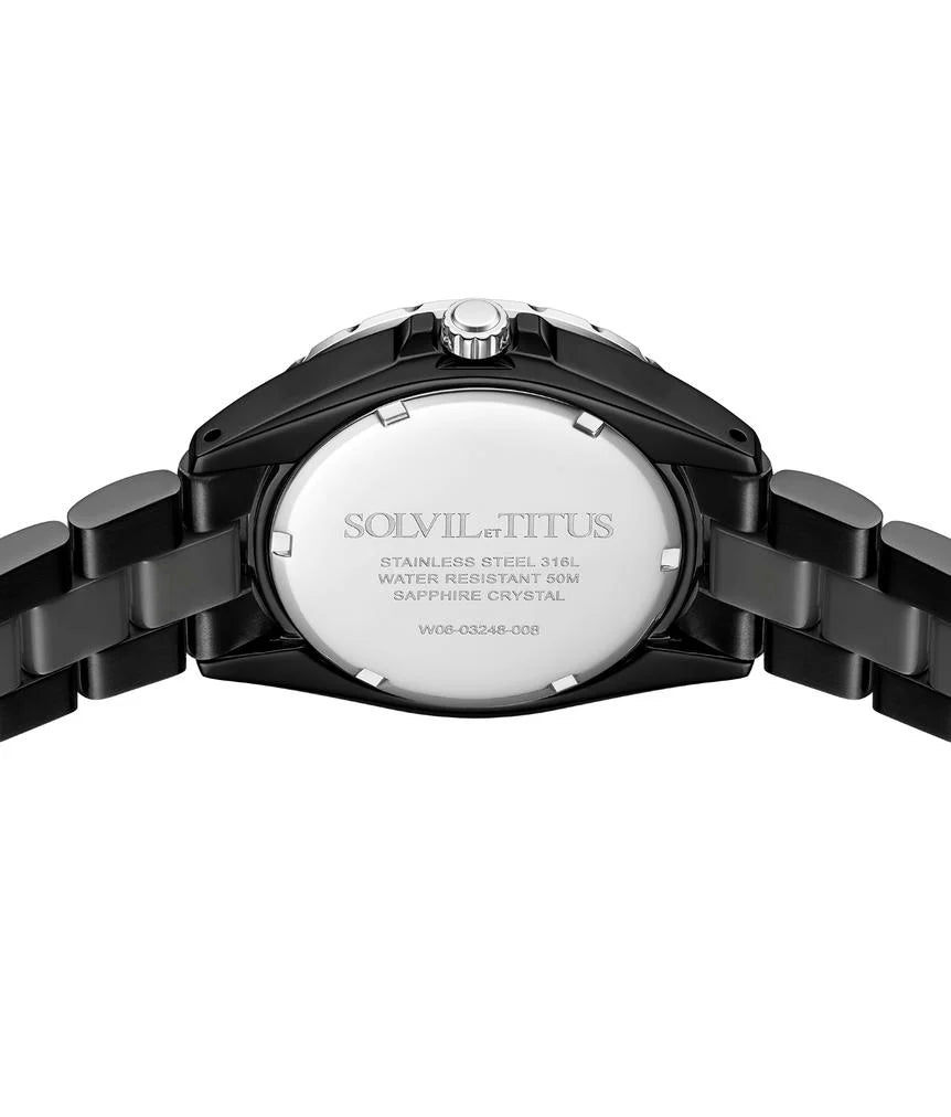 [WOMEN] Perse Multi-Function Quartz Stainless Steel With Ceramic Watch [W06-03248-008]