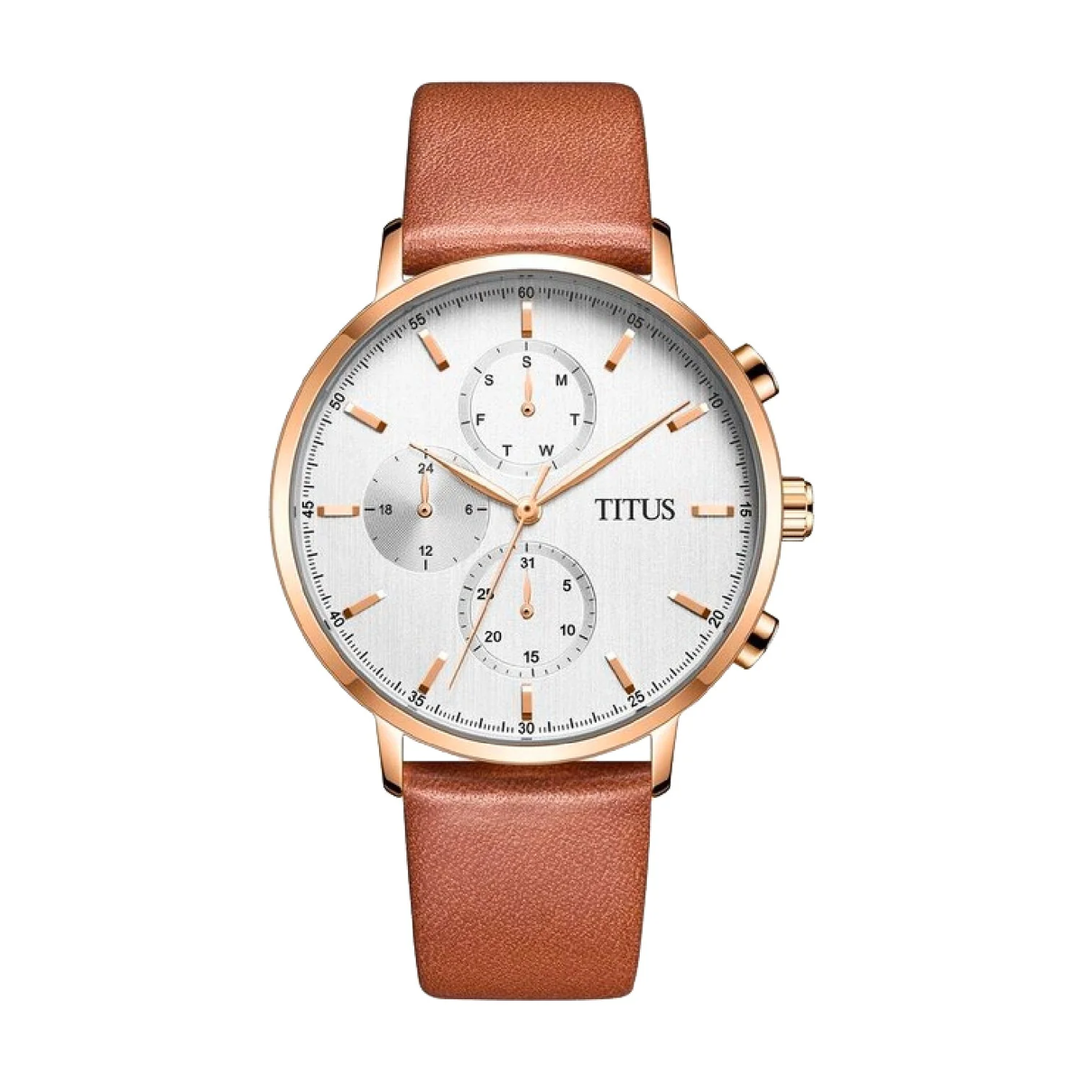 [MEN] Interlude Multi-Function Quartz Leather Watch [W06-03258-004]