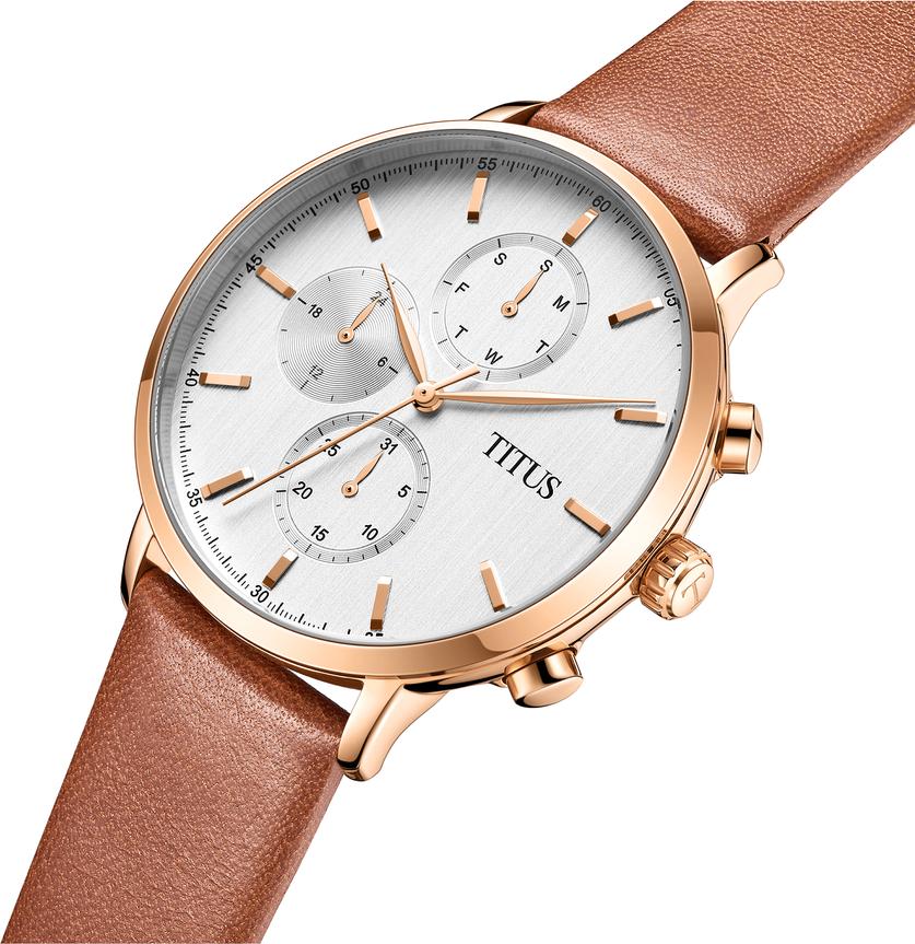 [MEN] Interlude Multi-Function Quartz Leather Watch [W06-03258-004]