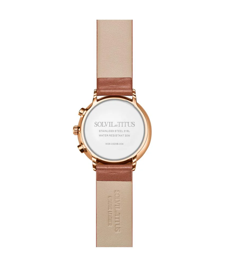 [MEN] Interlude Multi-Function Quartz Leather Watch [W06-03258-004]