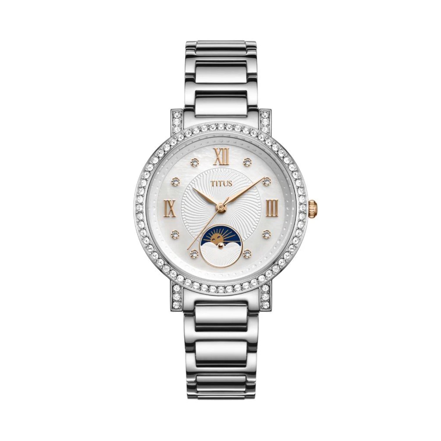 [WOMEN] Chandelier 3 Hands with Day Night Indicator Quartz Stainless Steel Watch [W06-03261-007]