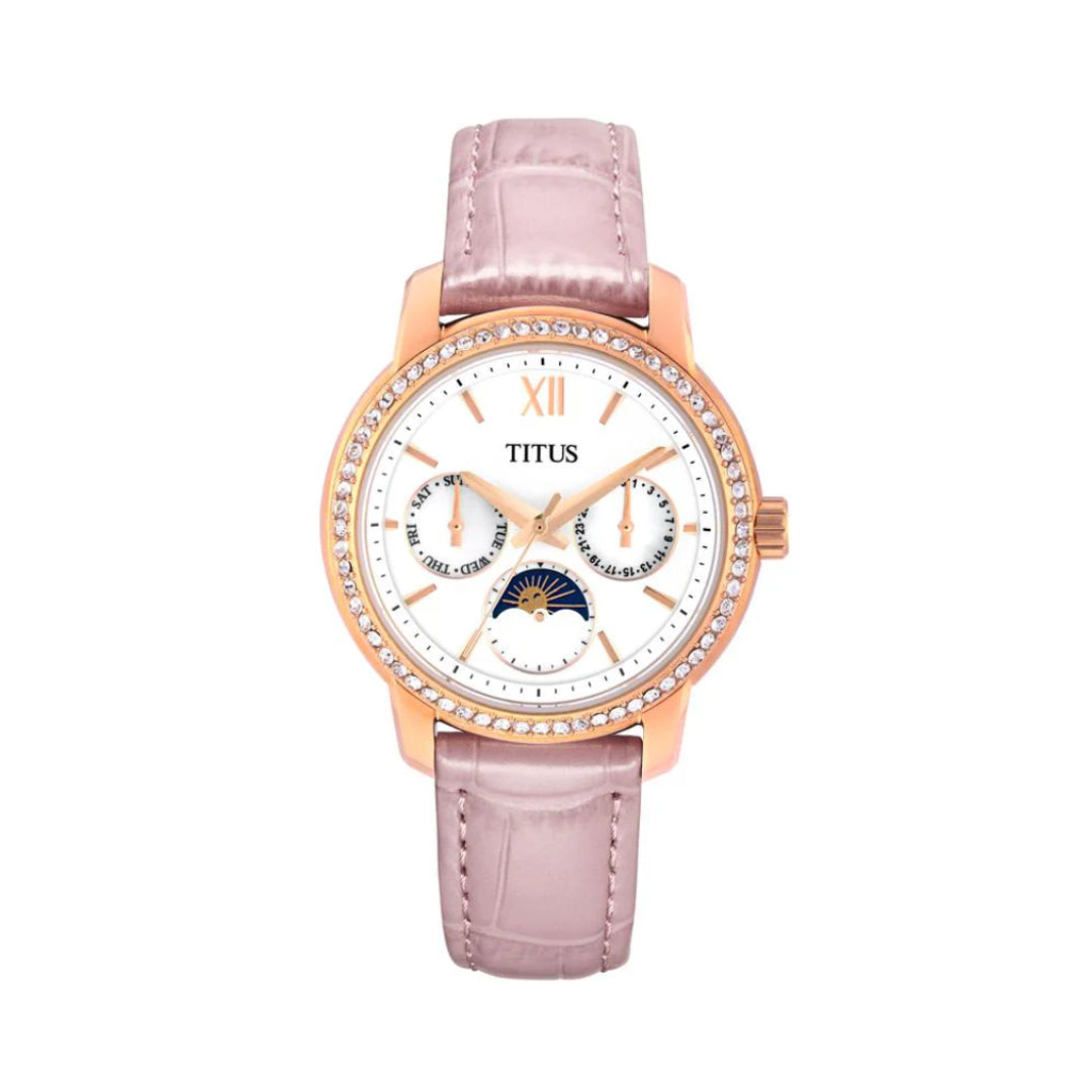 [WOMEN] Devot Multi-Function with Day Night Indicator Quartz Leather Watch [W06-03263-006]