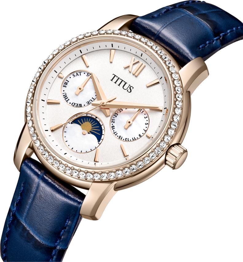 [WOMEN] Devot Multi-Function with Day Night Indicator Quartz Leather Watch [W06-03263-007]