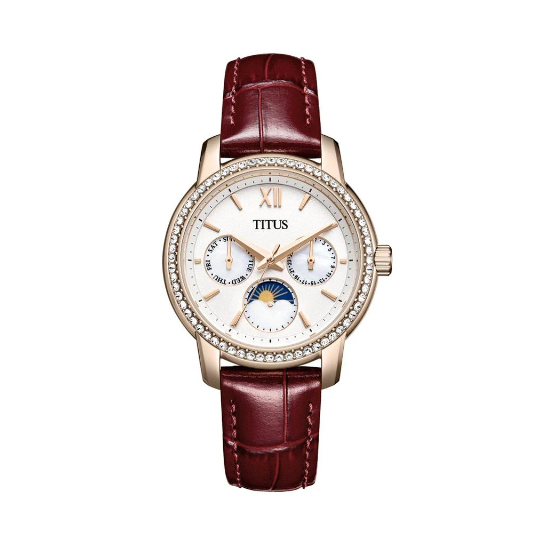 [WOMEN] Devot Multi-Function with Day Night Indicator Quartz Leather Watch [W06-03263-008]