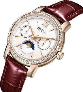[WOMEN] Devot Multi-Function with Day Night Indicator Quartz Leather Watch [W06-03263-008]