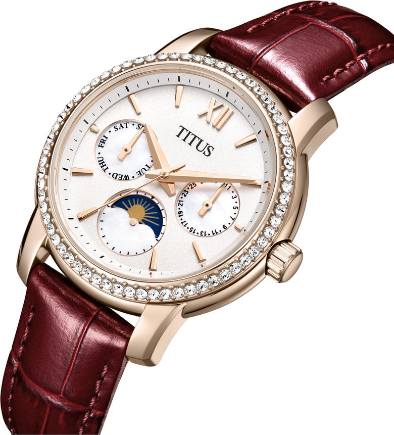 [WOMEN] Devot Multi-Function Quartz Leather Watch [W06-03263-008]