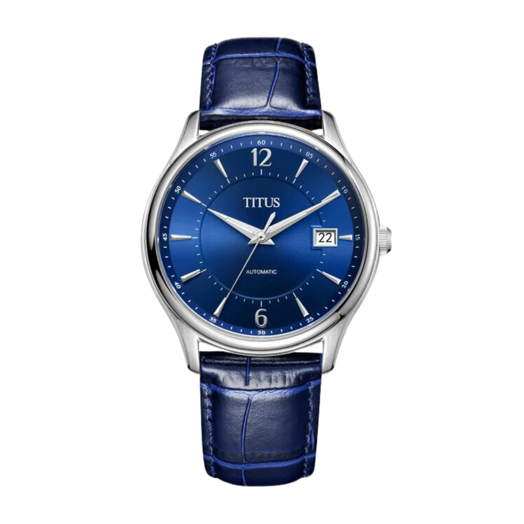 [MEN] Exquisite 3 Hands Date Automatic Leather Watch [W06-03273-001]