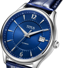 [MEN] Exquisite 3 Hands Date Automatic Leather Watch [W06-03273-001]