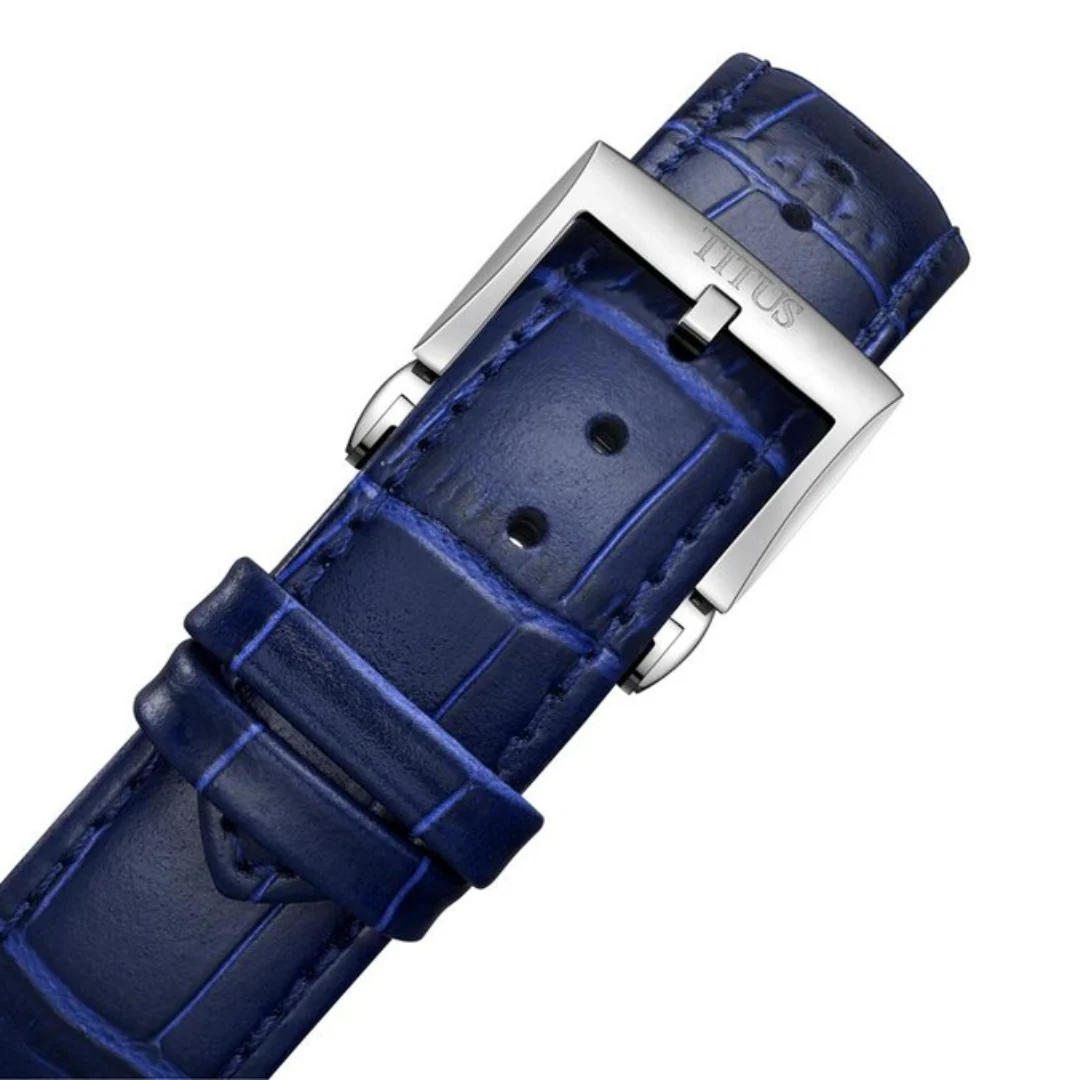 [MEN] Exquisite 3 Hands Date Automatic Leather Watch [W06-03273-001]