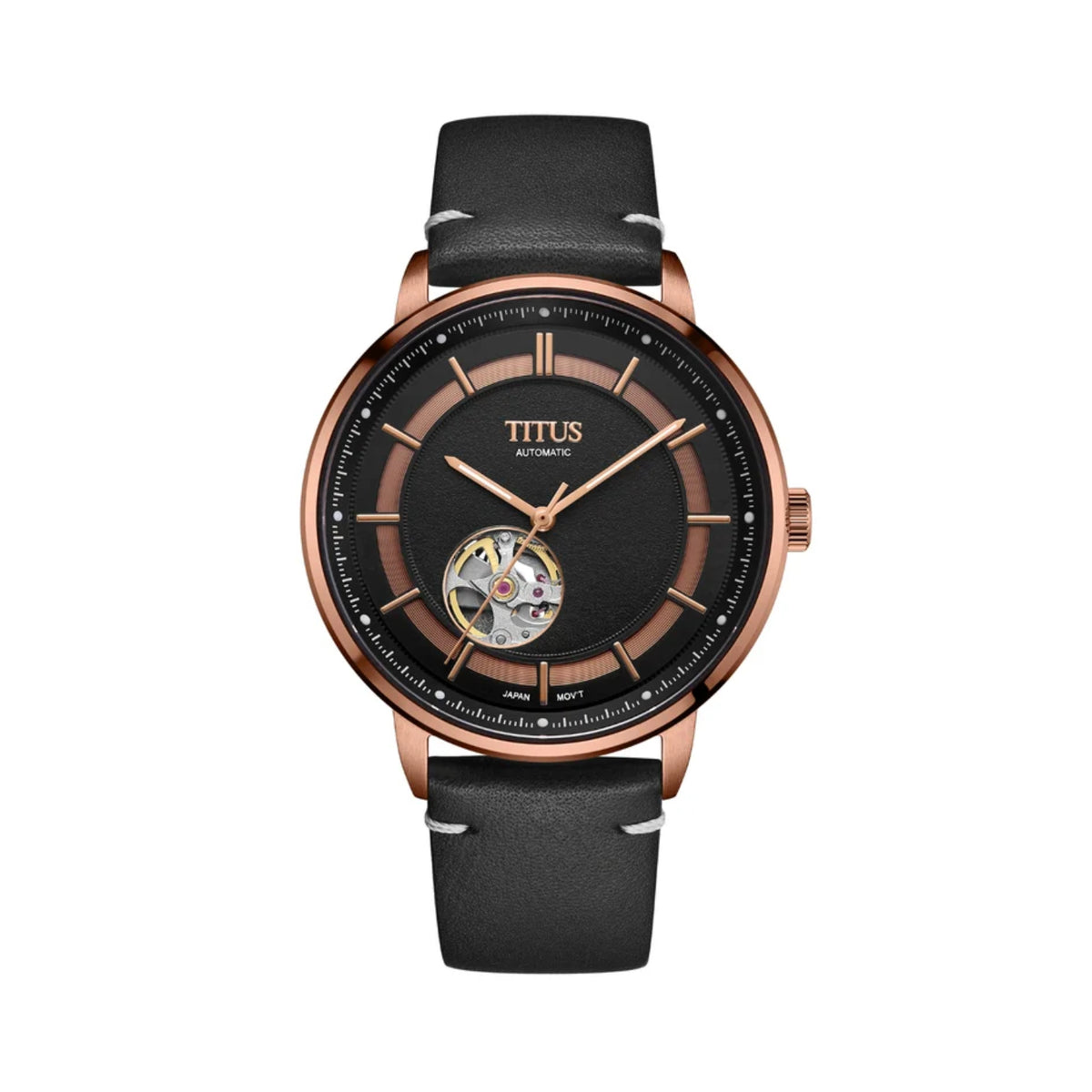 [MEN] Enlight 3 Hands Mechanical Leather Watch [W06-03277-011]