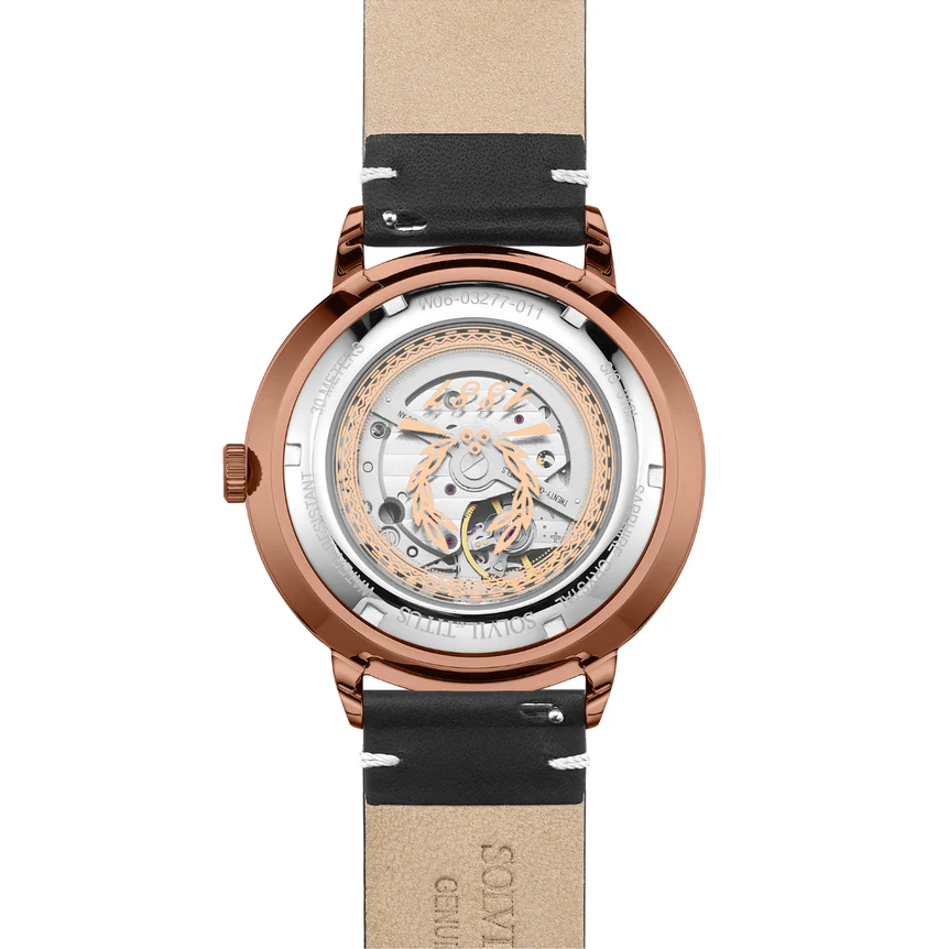 [MEN] Enlight 3 Hands Mechanical Leather Watch [W06-03277-011]
