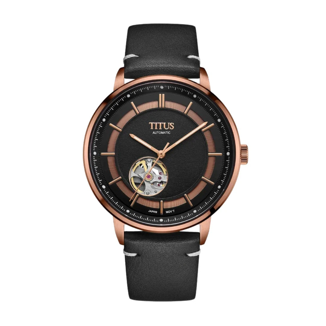 [MEN] Enlight 3 Hands Mechanical Leather Watch [W06-03277-011]