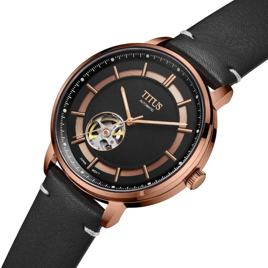 [MEN] Enlight 3 Hands Mechanical Leather Watch [W06-03277-011]