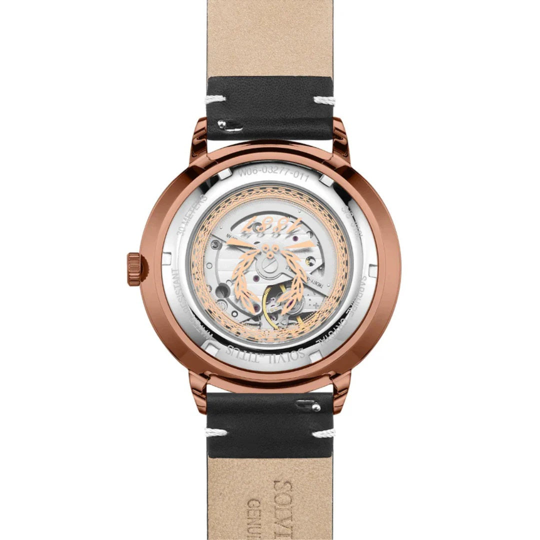 [MEN] Enlight 3 Hands Mechanical Leather Watch [W06-03277-011]